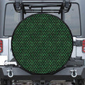 Green Dragon Scales Pattern Print Tire Cover
