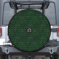 Green Dragon Scales Pattern Print Tire Cover With Camera Hole