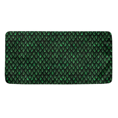 Green Dragon Scales Pattern Print Towel