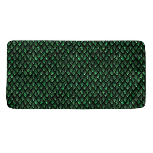 Green Dragon Scales Pattern Print Towel