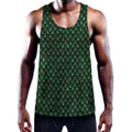 Green Dragon Scales Pattern Print Men's Workout Tank Top