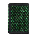 Green Dragon Scales Pattern Print Trifold Wallet