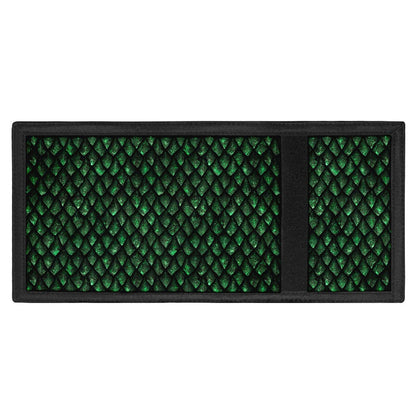 Green Dragon Scales Pattern Print Trifold Wallet