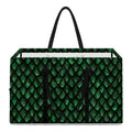 Green Dragon Scales Pattern Print Utility Tote Bag
