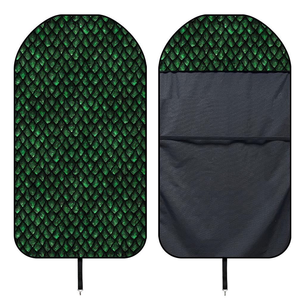 Green Dragon Scales Pattern Print Waterproof Car Seat Cover
