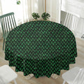 Green Dragon Scales Pattern Print Waterproof Round Tablecloth