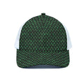 Green Dragon Scales Pattern Print White Mesh Trucker Hat