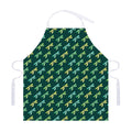 Green Dragonfly Pattern Print Adjustable Apron