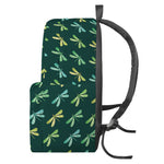 Green Dragonfly Pattern Print Backpack