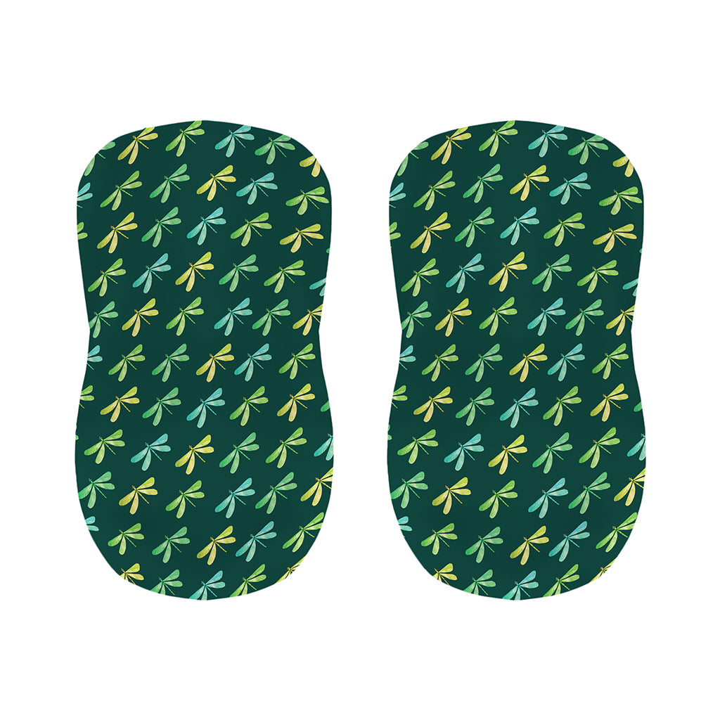 Green Dragonfly Pattern Print Bar Stool Covers