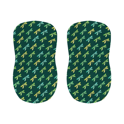 Green Dragonfly Pattern Print Bar Stool Covers