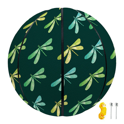 Green Dragonfly Pattern Print Basketball