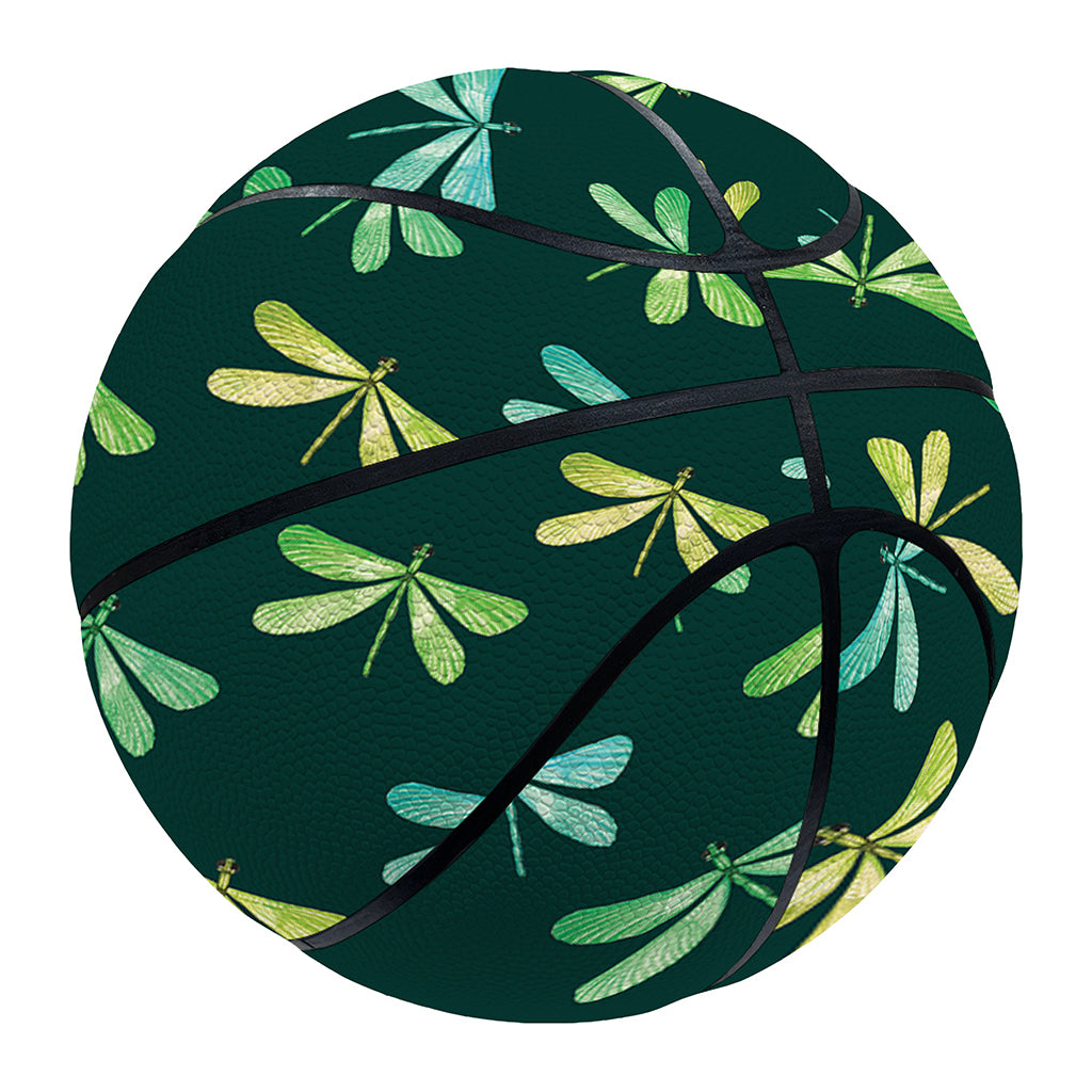 Green Dragonfly Pattern Print Basketball