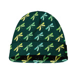 Green Dragonfly Pattern Print Beanie