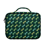 Green Dragonfly Pattern Print Briefcase Bible Bag