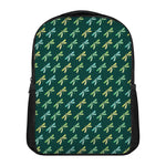 Green Dragonfly Pattern Print Casual Backpack