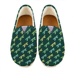 Green Dragonfly Pattern Print Casual Shoes