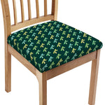 Green Dragonfly Pattern Print Chair Cushion Cover