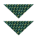Green Dragonfly Pattern Print Dog Bandana