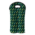 Green Dragonfly Pattern Print Double Neoprene Wine Tote