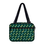 Green Dragonfly Pattern Print Double Strap Bible Bag