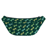 Green Dragonfly Pattern Print Fanny Pack