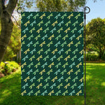 Green Dragonfly Pattern Print Garden Flag