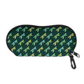 Green Dragonfly Pattern Print Glasses Case