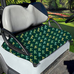 Green Dragonfly Pattern Print Golf Cart Seat Cover