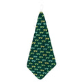 Green Dragonfly Pattern Print Hand Towel