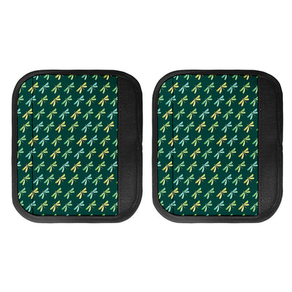 Green Dragonfly Pattern Print Handle Covers
