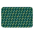 Green Dragonfly Pattern Print Indoor Door Mat