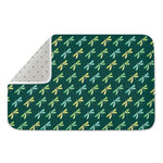 Green Dragonfly Pattern Print Indoor Door Mat