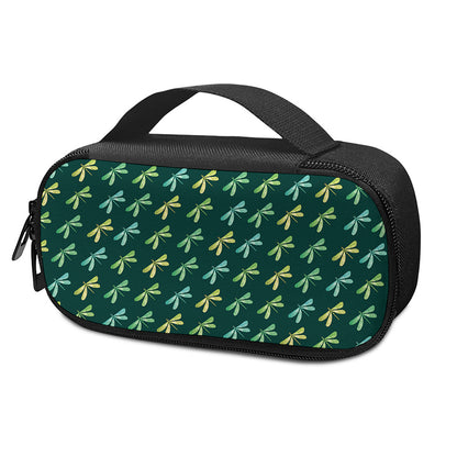Green Dragonfly Pattern Print Insulin Cooler Travel Case
