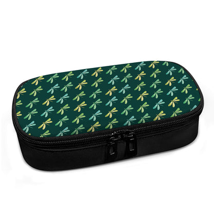Green Dragonfly Pattern Print Insulin Cooler Travel Case