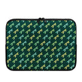 Green Dragonfly Pattern Print Laptop Sleeve