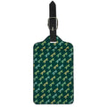 Green Dragonfly Pattern Print Luggage Tag