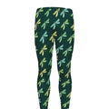 Green Dragonfly Pattern Print Men's Leggings