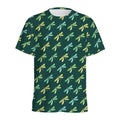 Green Dragonfly Pattern Print Men's Athletic T-Shirt