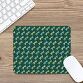 Green Dragonfly Pattern Print Mouse Pad