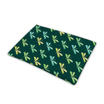 Green Dragonfly Pattern Print Pet Cooling Mat Cover