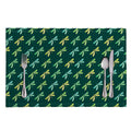 Green Dragonfly Pattern Print Placemat