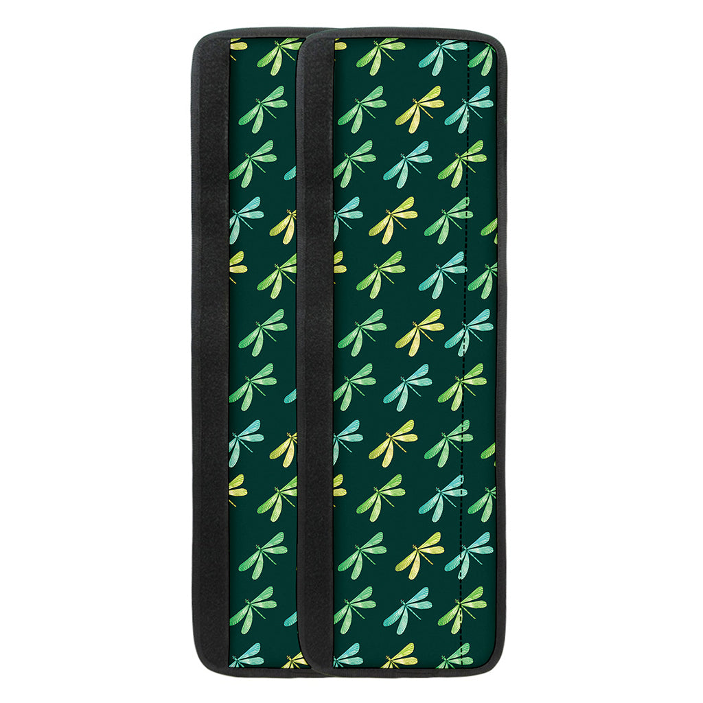 Green Dragonfly Pattern Print Refrigerator Handle Covers