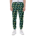Green Dragonfly Pattern Print Joggers
