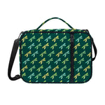 Green Dragonfly Pattern Print Shoulder Strap Bible Bag