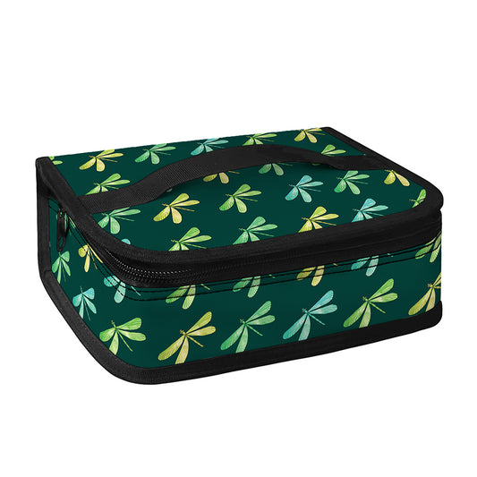 Green Dragonfly Pattern Print Small Lunch Bag