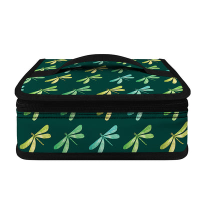 Green Dragonfly Pattern Print Small Lunch Bag
