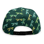Green Dragonfly Pattern Print Snapback Cap