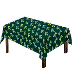 Green Dragonfly Pattern Print Tablecloth