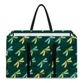 Green Dragonfly Pattern Print Utility Tote Bag